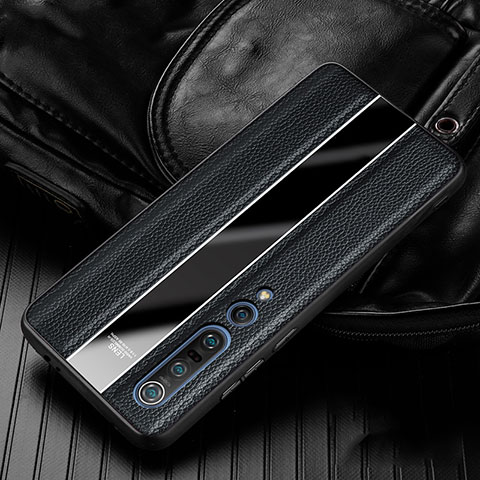 Funda Silicona Goma de Cuero Carcasa para Xiaomi Mi 10 Pro Negro