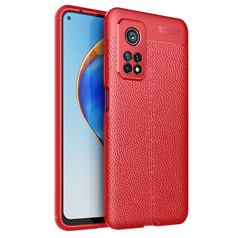 Funda Silicona Goma de Cuero Carcasa para Xiaomi Mi 10T Pro 5G Rojo