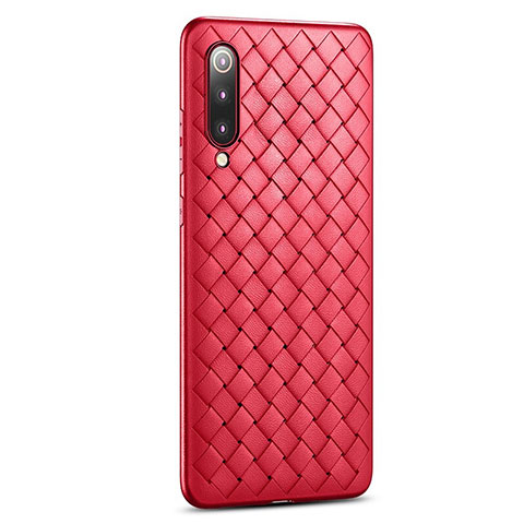 Funda Silicona Goma de Cuero Carcasa para Xiaomi Mi 9 Pro Rojo