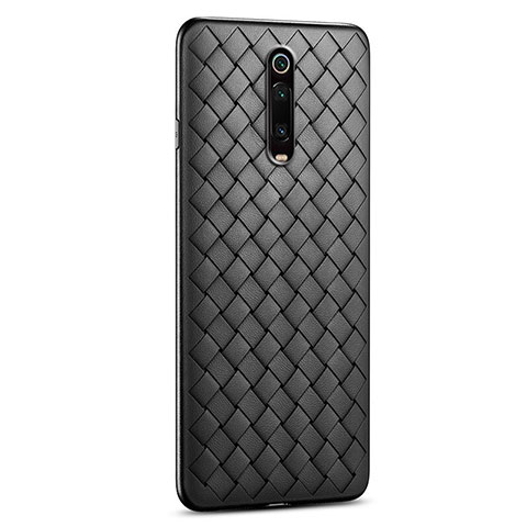 Funda Silicona Goma de Cuero Carcasa para Xiaomi Mi 9T Negro