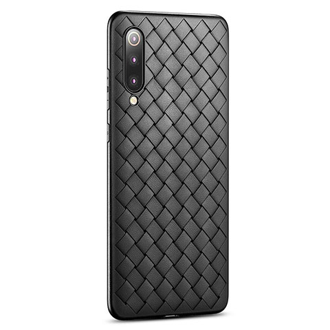 Funda Silicona Goma de Cuero Carcasa para Xiaomi Mi A3 Lite Negro