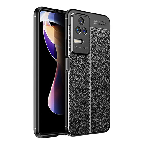 Funda Silicona Goma de Cuero Carcasa para Xiaomi Poco F4 5G Negro