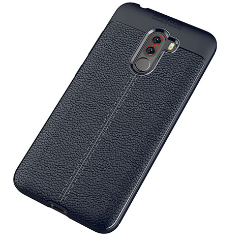 Funda Silicona Goma de Cuero Carcasa para Xiaomi Pocophone F1 Azul