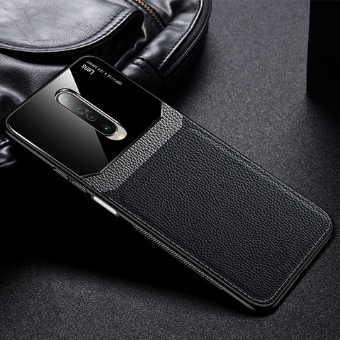 Funda Silicona Goma de Cuero Carcasa para Xiaomi Redmi K30 5G Negro