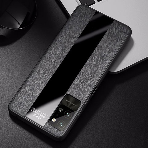 Funda Silicona Goma de Cuero Carcasa S01 para Huawei Honor Play4 Pro 5G Negro