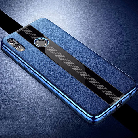 Funda Silicona Goma de Cuero Carcasa S01 para Huawei Honor View 10 Lite Azul