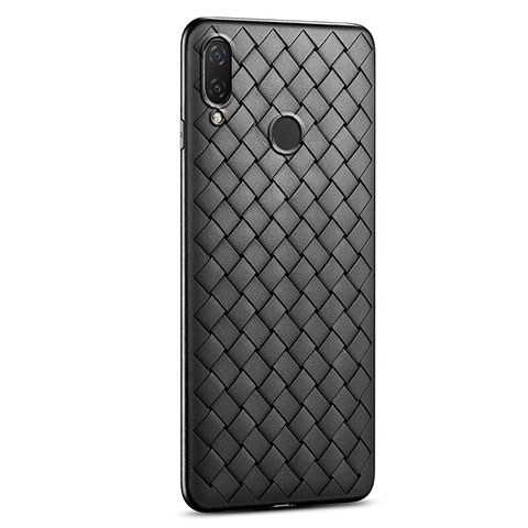 Funda Silicona Goma de Cuero Carcasa S01 para Huawei P Smart (2019) Negro