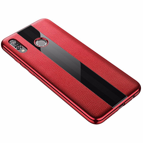 Funda Silicona Goma de Cuero Carcasa S01 para Huawei P Smart+ Plus Rojo