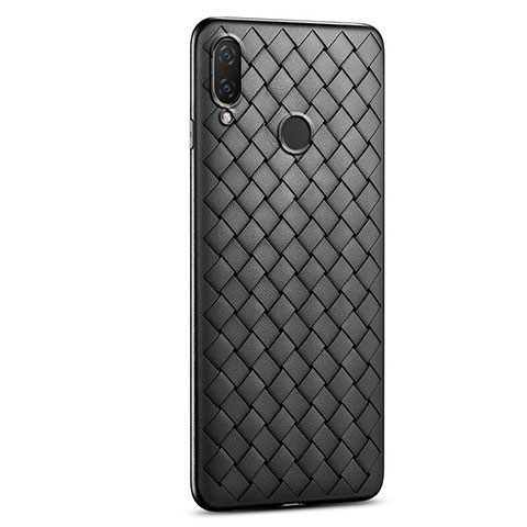 Funda Silicona Goma de Cuero Carcasa S01 para Xiaomi Redmi Note 7 Negro
