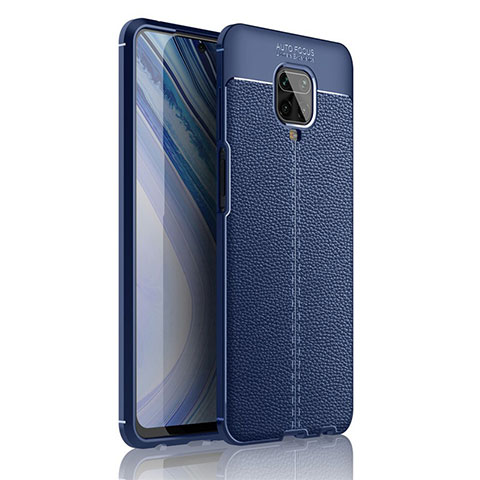 Funda Silicona Goma de Cuero Carcasa S01 para Xiaomi Redmi Note 9S Azul