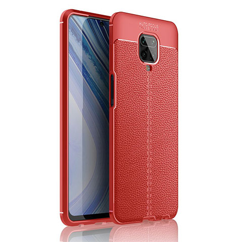 Funda Silicona Goma de Cuero Carcasa S01 para Xiaomi Redmi Note 9S Rojo