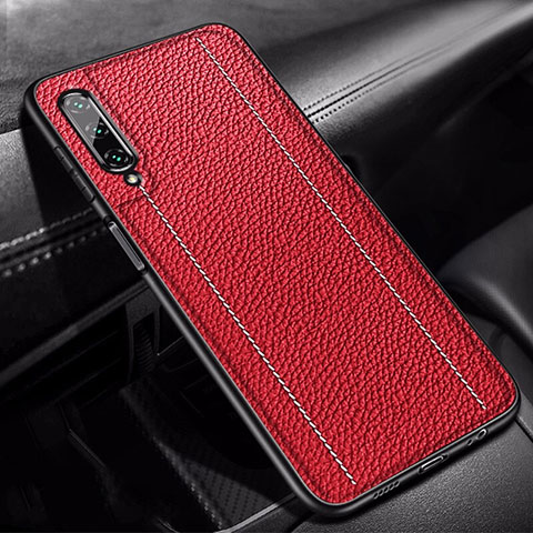 Funda Silicona Goma de Cuero Carcasa S02 para Huawei Honor 9X Pro Rojo