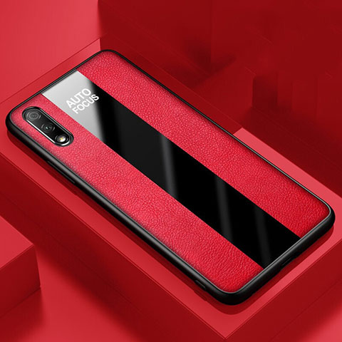 Funda Silicona Goma de Cuero Carcasa S02 para Huawei Honor 9X Rojo
