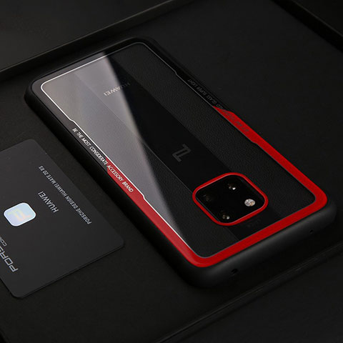 Funda Silicona Goma de Cuero Carcasa S02 para Huawei Mate 20 RS Rojo
