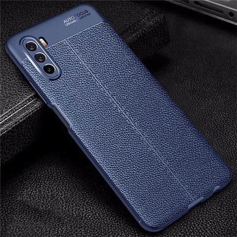 Funda Silicona Goma de Cuero Carcasa S02 para Huawei Mate 40 Lite 5G Azul