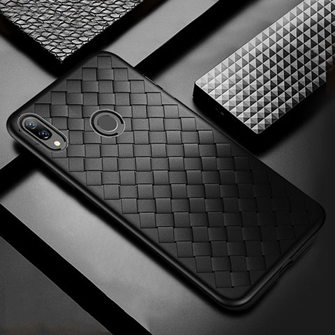 Funda Silicona Goma de Cuero Carcasa S02 para Huawei Nova 3i Negro