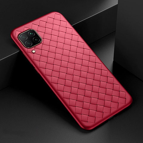 Funda Silicona Goma de Cuero Carcasa S02 para Huawei P40 Lite Rojo