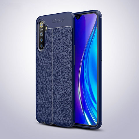 Funda Silicona Goma de Cuero Carcasa S02 para Realme XT Azul