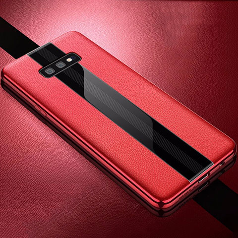 Funda Silicona Goma de Cuero Carcasa S02 para Samsung Galaxy S10e Rojo