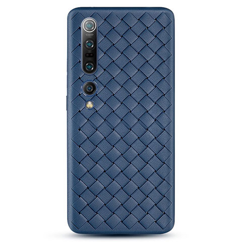 Funda Silicona Goma de Cuero Carcasa S02 para Xiaomi Mi 10 Pro Azul