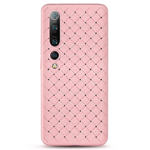 Funda Silicona Goma de Cuero Carcasa S02 para Xiaomi Mi 10 Pro Rosa