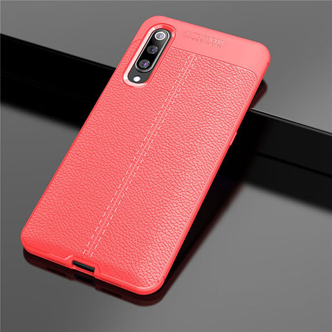 Funda Silicona Goma de Cuero Carcasa S02 para Xiaomi Mi 9 Pro 5G Rojo