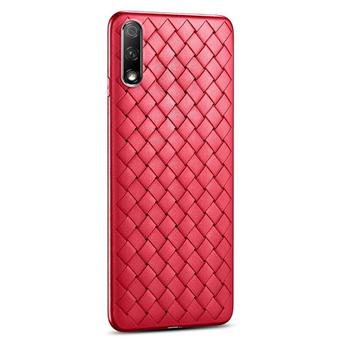 Funda Silicona Goma de Cuero Carcasa S03 para Huawei Honor 9X Rojo