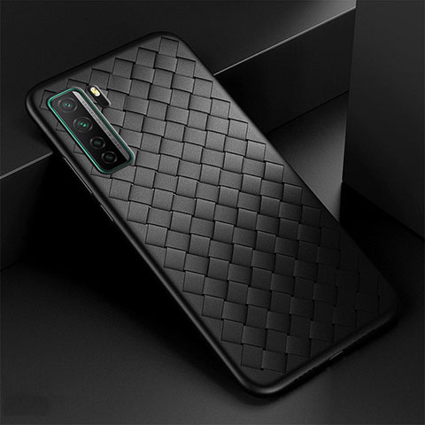 Funda Silicona Goma de Cuero Carcasa S03 para Huawei Nova 7 SE 5G Negro