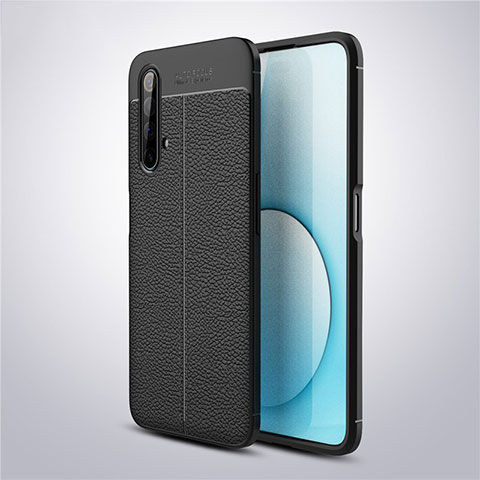 Funda Silicona Goma de Cuero Carcasa S03 para Realme X3 SuperZoom Negro