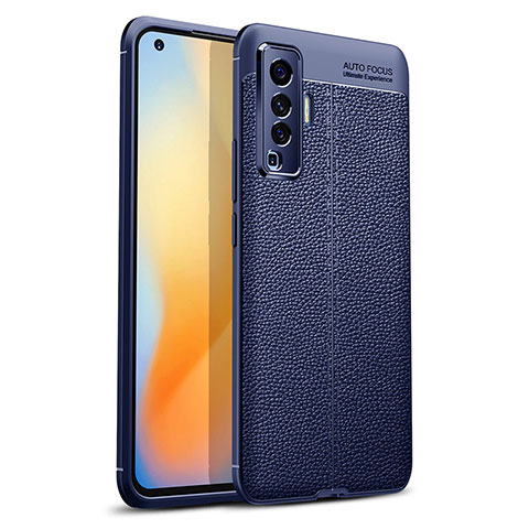 Funda Silicona Goma de Cuero Carcasa S03 para Vivo X50 5G Azul