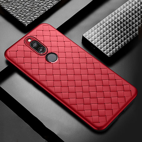 Funda Silicona Goma de Cuero Carcasa S04 para Huawei G10 Rojo