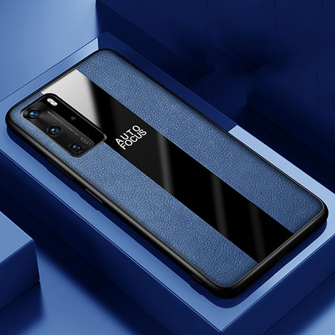 Funda Silicona Goma de Cuero Carcasa S04 para Huawei P40 Pro Azul