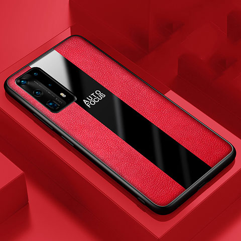 Funda Silicona Goma de Cuero Carcasa S04 para Huawei P40 Pro+ Plus Rojo