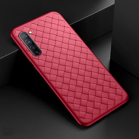 Funda Silicona Goma de Cuero Carcasa S04 para Oppo Find X2 Lite Rojo