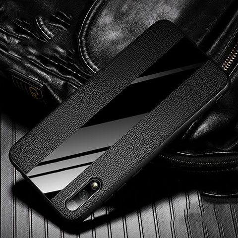 Funda Silicona Goma de Cuero Carcasa S05 para Huawei Honor 9X Negro