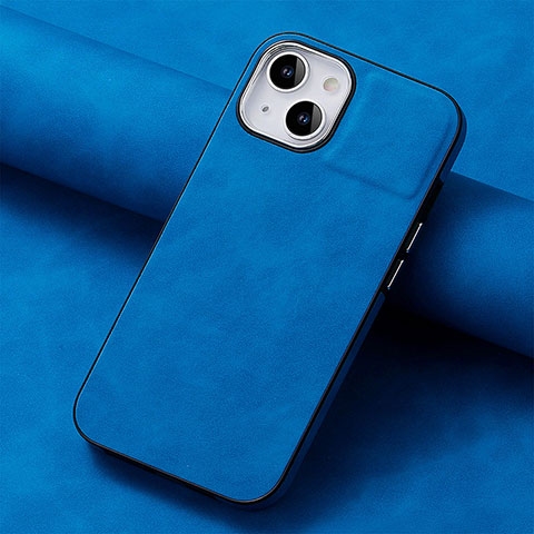 Funda Silicona Goma de Cuero Carcasa SD13 para Apple iPhone 13 Azul