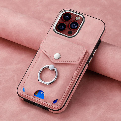 Funda Silicona Goma de Cuero Carcasa SD15 para Apple iPhone 13 Pro Rosa