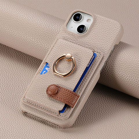 Funda Silicona Goma de Cuero Carcasa SD17 para Apple iPhone 13 Caqui