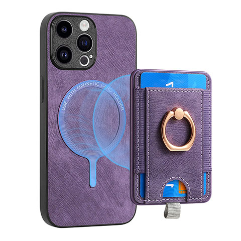 Funda Silicona Goma de Cuero Carcasa SD17 para Apple iPhone 14 Pro Max Purpura Claro