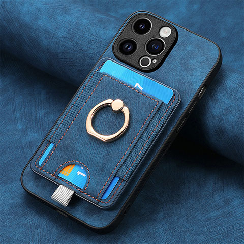 Funda Silicona Goma de Cuero Carcasa SD18 para Apple iPhone 14 Pro Azul
