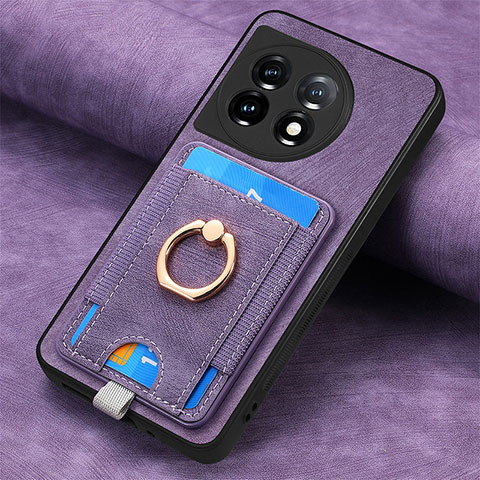 Funda Silicona Goma de Cuero Carcasa SD2 para OnePlus 11 5G Purpura Claro