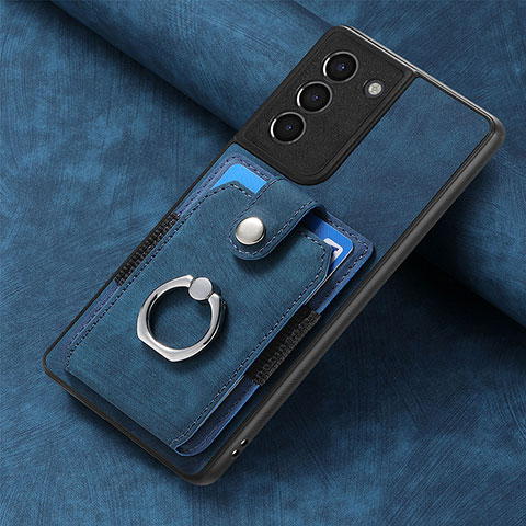 Funda Silicona Goma de Cuero Carcasa SD2 para Samsung Galaxy S21 FE 5G Azul