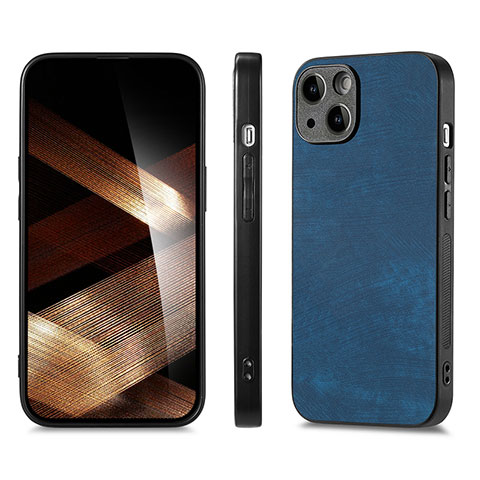 Funda Silicona Goma de Cuero Carcasa SD3 para Apple iPhone 14 Plus Azul