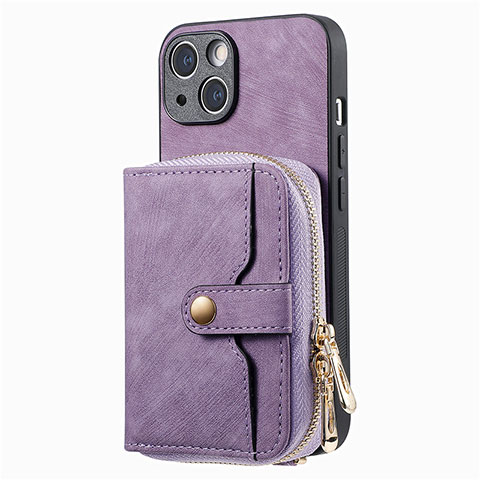 Funda Silicona Goma de Cuero Carcasa SD3 para Apple iPhone 14 Plus Purpura Claro