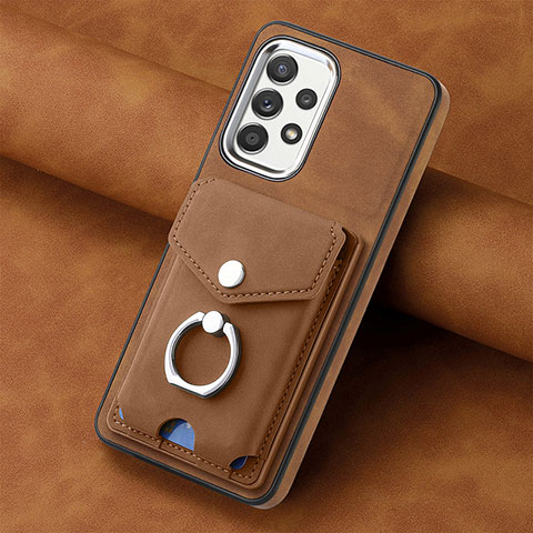 Funda Silicona Goma de Cuero Carcasa SD3 para Samsung Galaxy A23 5G Marron