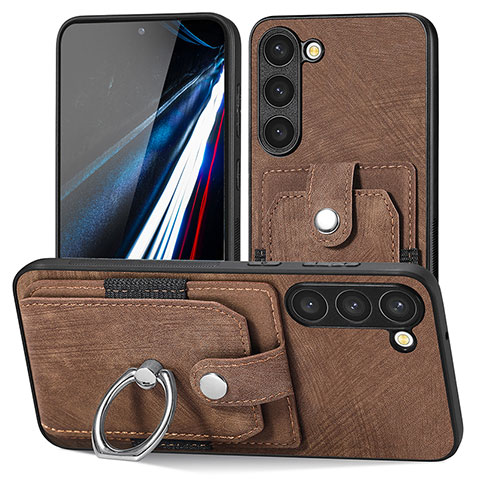 Funda Silicona Goma de Cuero Carcasa SD5 para Samsung Galaxy S23 Plus 5G Marron