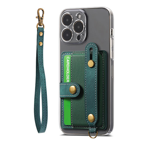 Funda Silicona Goma de Cuero Carcasa SD6 para Apple iPhone 14 Pro Verde