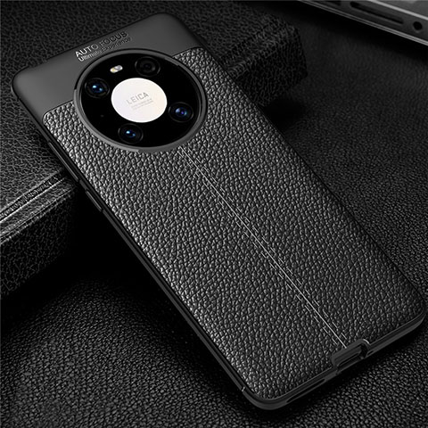 Funda Silicona Goma de Cuero Carcasa U01 para Huawei Mate 40 Pro Negro