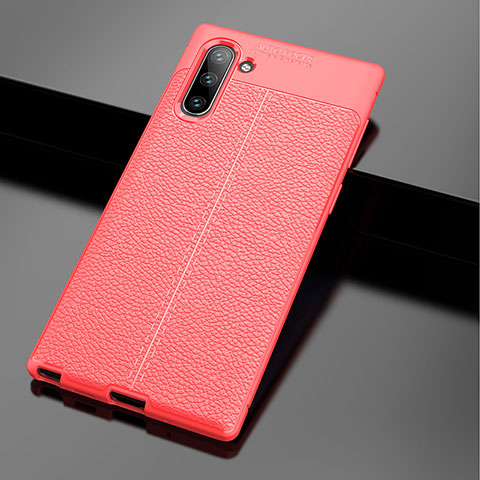 Funda Silicona Goma de Cuero Carcasa WL1 para Samsung Galaxy Note 10 5G Rojo