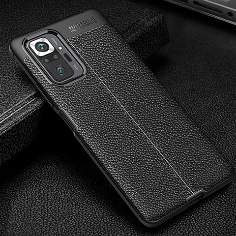 Funda Silicona Goma de Cuero Carcasa WL1 para Xiaomi Redmi Note 10 Pro Max Negro